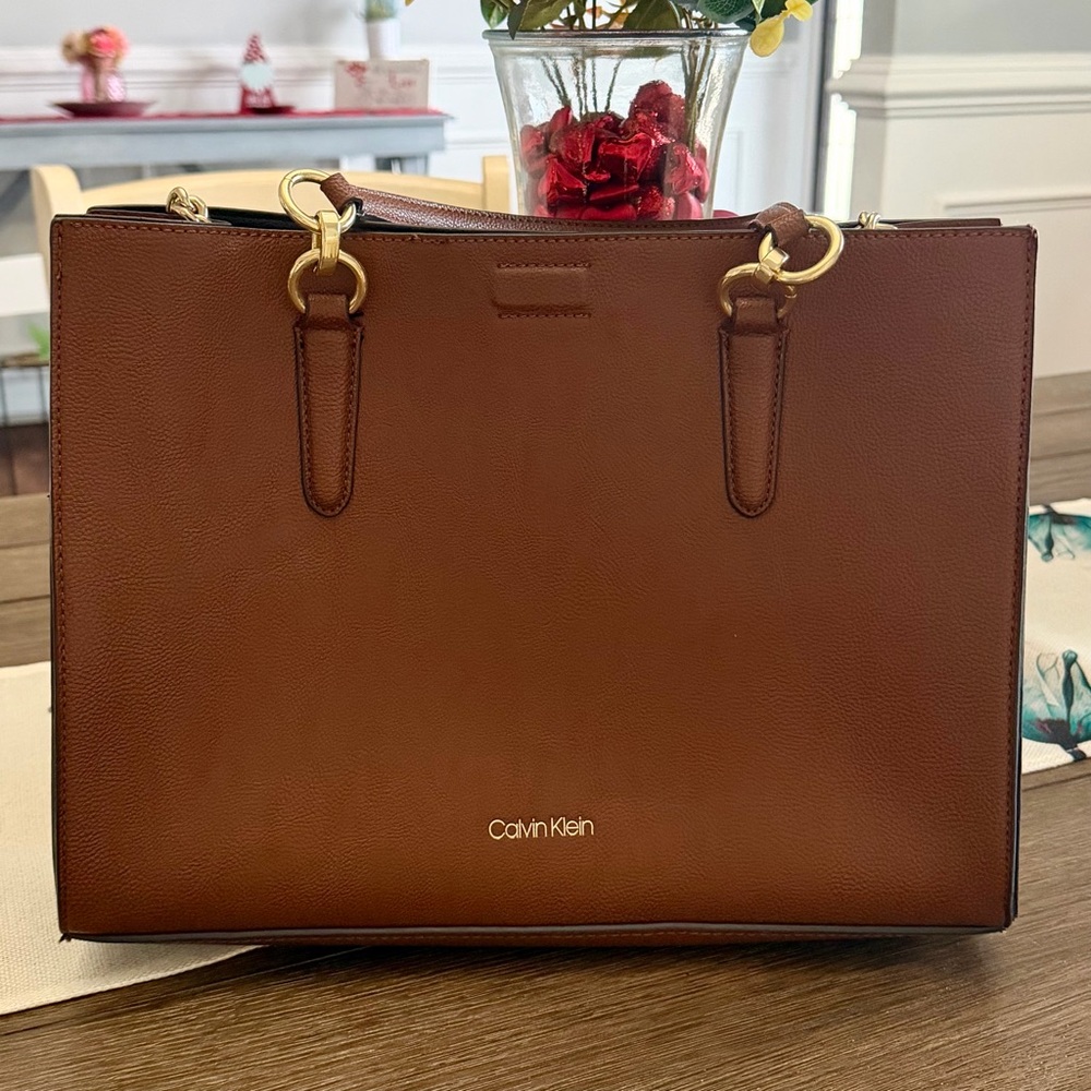 Calvin Klein Tan Leather Tote